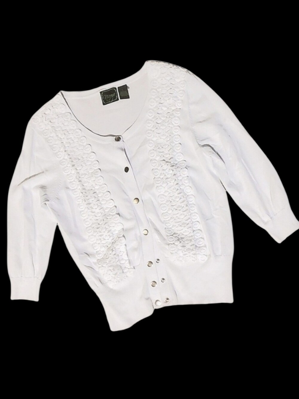 NICAYA white cardigan sweater.